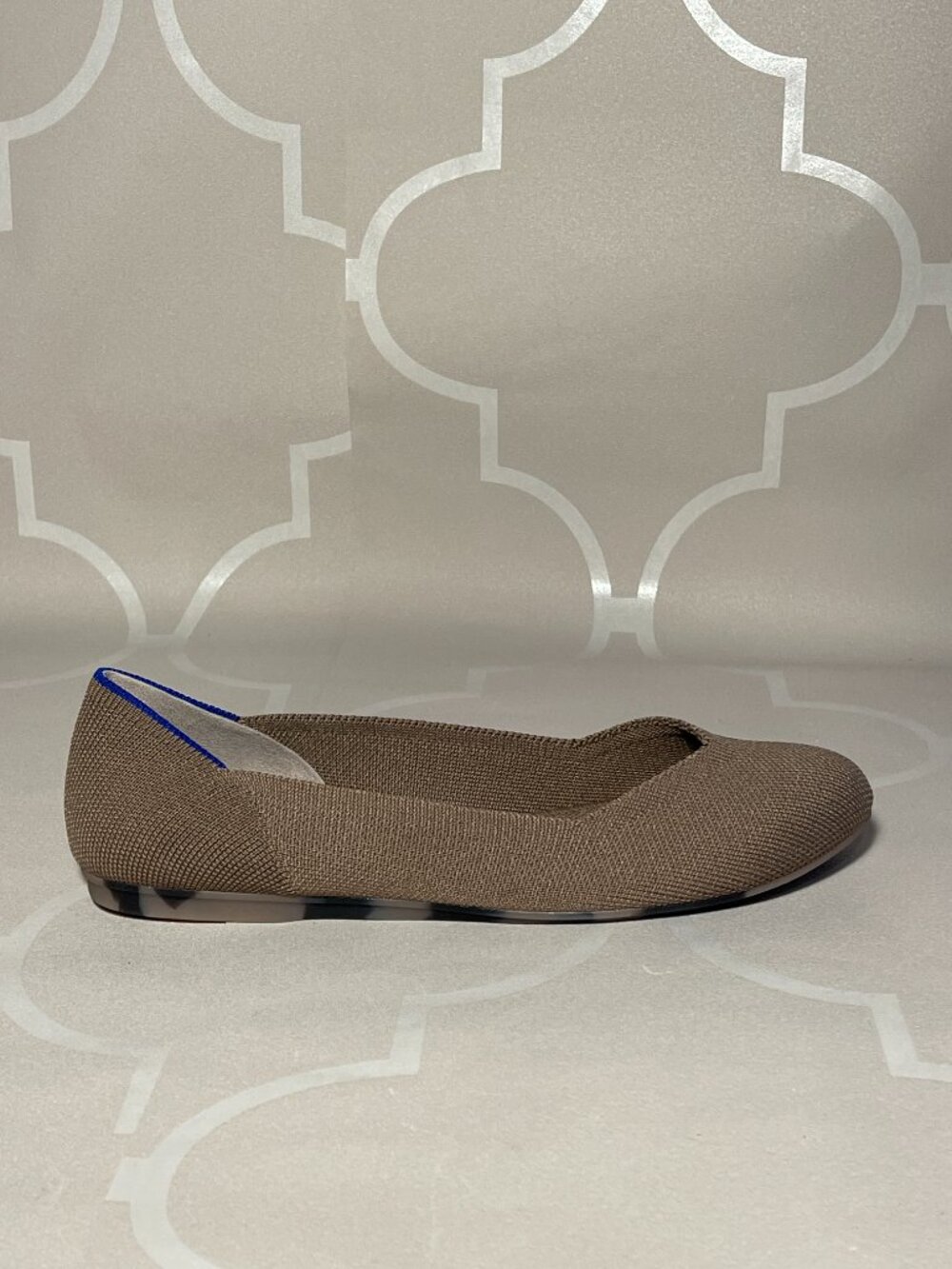 Rothy's Women's The Flat Tan Round Toe Comfort Slip-On Ballet Flats